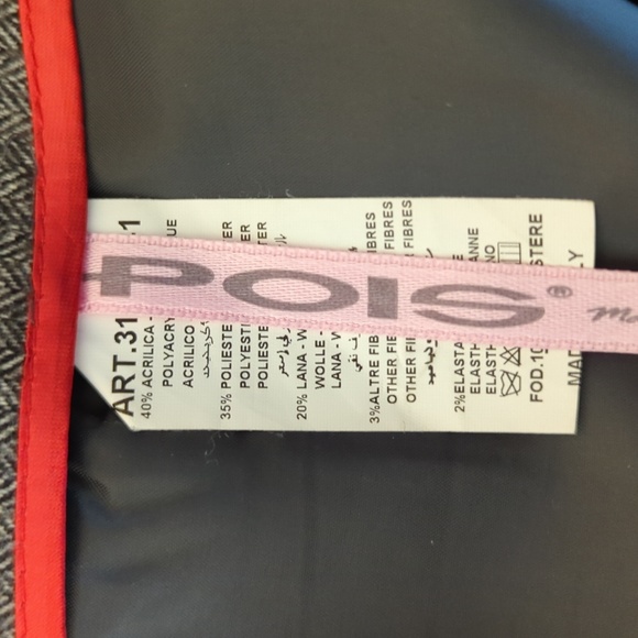 Italian Made Wool Mini Skirt, size S - Picture 3 of 4